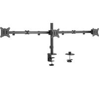 Gembird MA-D3-01 Bras de montage pour 3 écrans (pivotant, inclinable, pivotant), 17"-27", jusqu'à 7 kg