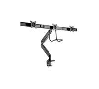 Gembird MA-DA3-03 Support Bureau 3 Écrans 17-27" VESA 75/100mm, Fixation Pince/Passe-fil, Vérin à Gaz, Inclinaison Pivot Rotation, Charge Max 6kg/écran