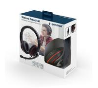 Gembird MHS-03-BKRD Casque stéréo gembird avec microphone, Noir