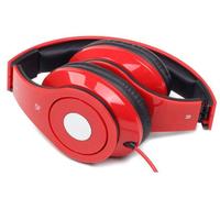 Gembird MHS-DTW-R - Écouteurs avec micro - circum-aural - filaire - jack 3,5mm - rouge