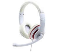 Gembird Casque avec micro MHS-03-WTRD filaire supra-auriculaire volume réglable Blanc