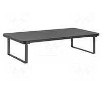 Support Moniteur/Laptop Gembird MS-TABLE-03 Noir, Acier/Plastique/Bois, 500x260x122mm, Max. 20kg, pour 1 écran, Montage Bureau Autonome