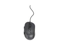 Gembird MUS-6B-01-BG Souris Optique 6 Boutons 1600 DPI USB Type-A Noir/Gris, Câble 1.35m, Compatible Windows, 68x110x38mm, 74g