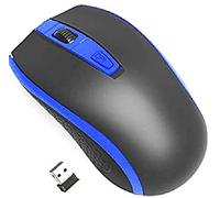 Gembird MUSW-107-B Souris Ambidextre, Optique, RF sans fil, 1600 DPI, Noir, Bleu