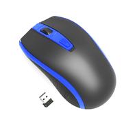 Gembird MUSW-107-B Souris Optique sans Fil RF 2.4GHz 1600 DPI Ambidextre 4 Boutons Programmables, Compatible Windows, Noir/Bleu