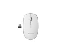 Gembird MUSW-4B-01-W Souris Optique Sans Fil Blanche, 4 Boutons, 800-1600 DPI, Nano Récepteur USB, 2.4 GHz, Ambidextre, Portée 10m, Compatible Windows