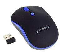 Gembird MUSW-4B-03-B - Souris - optique - 4 boutons - sans fil - 2.4 GHz - récepteur sans fil USB - noir, bleu - blister G