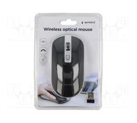 Gembird Souris optique sans fil 800-1600 DPI, 4 boutons, noir et gris