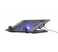 Gembird NBS-1F17T-01 Coussin froid 43,2 cm (17') 1500 tr/min Noir - Base de refroidissement (43,2 cm (17'), 1 pièce(s), 15 cm, 800 tr/min, 1500 tr/min, 20 cfm)