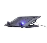 Gembird NBS-1F17T-01 système de refroidissement pour ordinateurs portables 43,2 cm (17 ) 1500 tr/min Noir