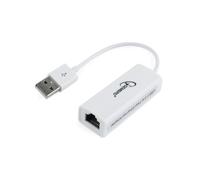 Gembird NIC-U2-02 Adaptateur USB 2.0 vers Ethernet RJ-45 10/100Mbps, Chipset RTL8152, compatible Windows 7 à 10, Alimentation USB, Noir