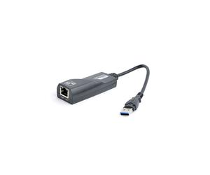 Gembird NIC-U3-02 Adaptateur USB 3.0 vers Ethernet Gigabit RJ-45 10/100/1000BaseT(X) Plug & Play compatible Windows 7/8/10.