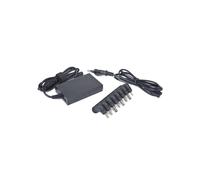 Gembird NPA-AC3 Alimentation Universelle 40W, 100-240V CA vers CC, USB 2.0 5V/0.5A, Protections Surcharge/Court-circuit, Noir, Câble 1.2m.