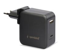 Gembird NPA-PD60-01 chargeur d'appareils mobiles Ordinateur portable, Smartphone Noir Secteur Intérieure