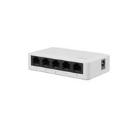 Gembird NSW-G5-01 Switch LAN 5 Ports Gigabit RJ45 10/100/1000 Mbps, Auto-MDI/MDI-X, Alimentation Externe 5V/1A, Boîtier Blanc, Standard IEEE 802.3/u/ab/x