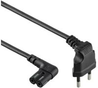 Gembird PC-184L, 1 m, Mâle-Mâle, CEE7-16, Coupleur C7, H05VV-F, Noir