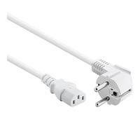 Gembird PC-186W-VDE câble électrique Blanc 1,8 m CEE7/4 - Cables électriques (1,8 m, Male connector / Female connector, CEE7/4, 10 A, Blanc)