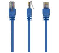 - Cordon de raccordement - RJ-45 (M) pour RJ-45 (M) - 1 m - UTP - CAT 5e - moulé - bleu