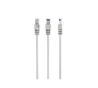 Gembird PP12-1M : Câble CAT5e UTP Beige 1m, RJ45 Mâle/Mâle, Contacts Or 50u'', 10/100/1000Base-T(X), RoHS