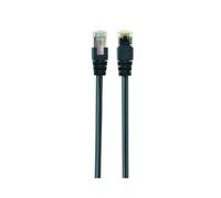 Gembird PP22-2M/BK : Câble Réseau Cat5e FTP 2m Noir, Connecteurs RJ-45 Mâle Plaqué Or, 10/100/1000Base-T(X), Conforme RoHS