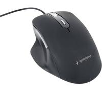 Gembird Souris filaire optique noir 6 Boutons 1200 dpi, 1800 dpi, 2400 dpi, 3600 dpi éclairé, Touches à frappe silencieuse