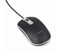 Gembird Souris filaire optique MUS-4B-06-BS 1200 DPI ambidextre USB Type-A Noir argenté