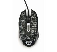 gembird souris OPT WIRED LED 6 boutons USB noir cartoon