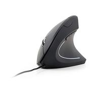 Gembird Souris Optique Ergonomique Filaire 6 Boutons, Noire - Conception Verticale Droitière pour Un Confort et Une Précision Accrus dans la Navigation Web et Les Jeux
