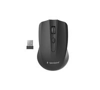 Gembird Souris Optique sans Fil 4 Boutons avec Récepteur Nano USB, Noir - DPI Ajustable 800/1200/1600, Ergonomique, Portable, Longue Durée de Vie de la Batterie