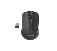Gembird Souris Optique sans Fil 4 Boutons avec Récepteur Nano USB, Noir - DPI Ajustable 800/1200/1600, Ergonomique, Portable, Longue Durée de Vie de la Batterie
