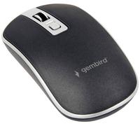 Gembird RATÉ N EST PTICO INALÁMBRICO 800-1600 DPI, 4 BOTONES, Negro Y Gris