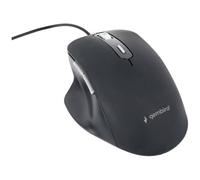 Gembird Souris filaire optique noir 6 Boutons 1200 dpi, 1800 dpi, 2400 dpi, 3600 dpi éclairé, Touches à frappe silencieuse
