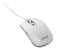 Gembird Souris Wired Optical Mouse USB White Silver