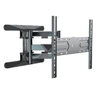 Gembird Support Mural TV Orientable et Inclinable pour Écrans 40-80 Pouces, Double Bras, Extensible, VESA Jusqu’à 600×400, Charge 50 kg, Noir