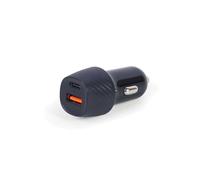 GEMBIRD TA-U2QC3-CAR-02 CARGADOR RÁPIDO DE COCHE USB 2 PUERTOS TIPO-C PD 18W NEGRO