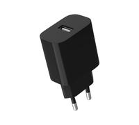 Gembird TA-UC-1A12-01-BK Chargeur Secteur USB 2.4A Noir - Universel, 1 port USB-A 3.2 Gen 1, Protections Surcharge/Court-circuit, 100-240V