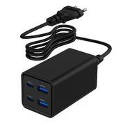 Gembird TA-UC-2A2C-PD65-01-BK chargeur d'appareils mobiles Ordinateur portable, Smartphone Noir Secteur Charge rapide Intérieure