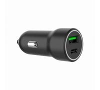 Gembird TA-UC-A2PDQC20-CAR-01 chargeur d'appareils mobiles Universel Noir Allume-cigare Charge rapide Auto