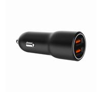 Gembird TA-UC-A2QC36-CAR-01 chargeur d'appareils mobiles Téléphone portable, Smartphone Noir Allume-cigare Charge rapide Auto