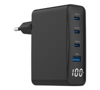 Gembird TA-UC-PDQC100LCD-01-BK chargeur d'appareils mobiles Ordinateur portable, Smartphone Noir Secteur Charge rapide Intérieure