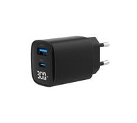 Chargeur secteur LCD - 1x USB-C + 1x USB-A 30W (Noir)