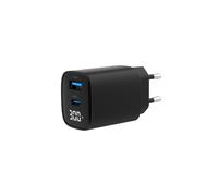 Gembird TA-UC-PDQC30LCD-BK-01 : Chargeur Secteur 30W USB 2.0 + USB-C Power Delivery/Quick Charge 3.0, LCD, Protection Surtension/Surchauffe