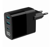 Chargeur secteur - 1x USB-C + 2x USB-A 30W (Noir)