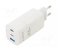 Chargeur secteur - 2x USB-C + 1x USB-A 65W (Blanc)
