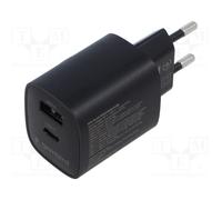 Gembird Chargeur 2 en 1 pour iPhone, iPad et Apple Watch - Chargeur Rapide 20 W, Compact et Efficace, Noir