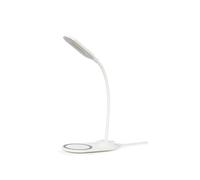 Gembird TA-WPC10-LED-01-W Support Chargeur Sans Fil QI 10W, 5V DC, Câble 1.5m, Compatible Qi, Blanc, 100x170x40mm