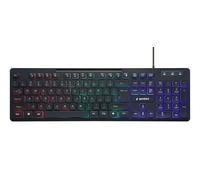 GEMBIRD TECLADO (Ingles) Multimedia KB-UML-02 USB, ILUMINACIÃ“N RGB, DISEÃ‘O DE EE. UU., Negro