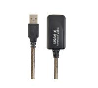 Gembird UAE-01-5M : Câble d'extension USB 2.0 A Mâle vers A Femelle, 5 mètres, Noir, Conforme RoHS, Certifications ISO 9002, CE, UL