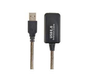 Gembird UAE-01-5M : Câble d'extension USB 2.0 A Mâle vers A Femelle, 5 mètres, Noir, Conforme RoHS, Certifications ISO 9002, CE, UL