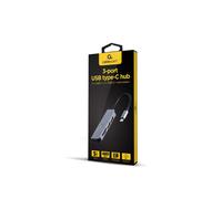 Gembird UHB-CM-CRU3P1U2P2-01 Hub USB-C vers 3x USB 2.0 + 1x USB 3.2 Gen 1, Lecteur Cartes SD/MicroSD (128Go max), 5Gbps, Argent, Windows